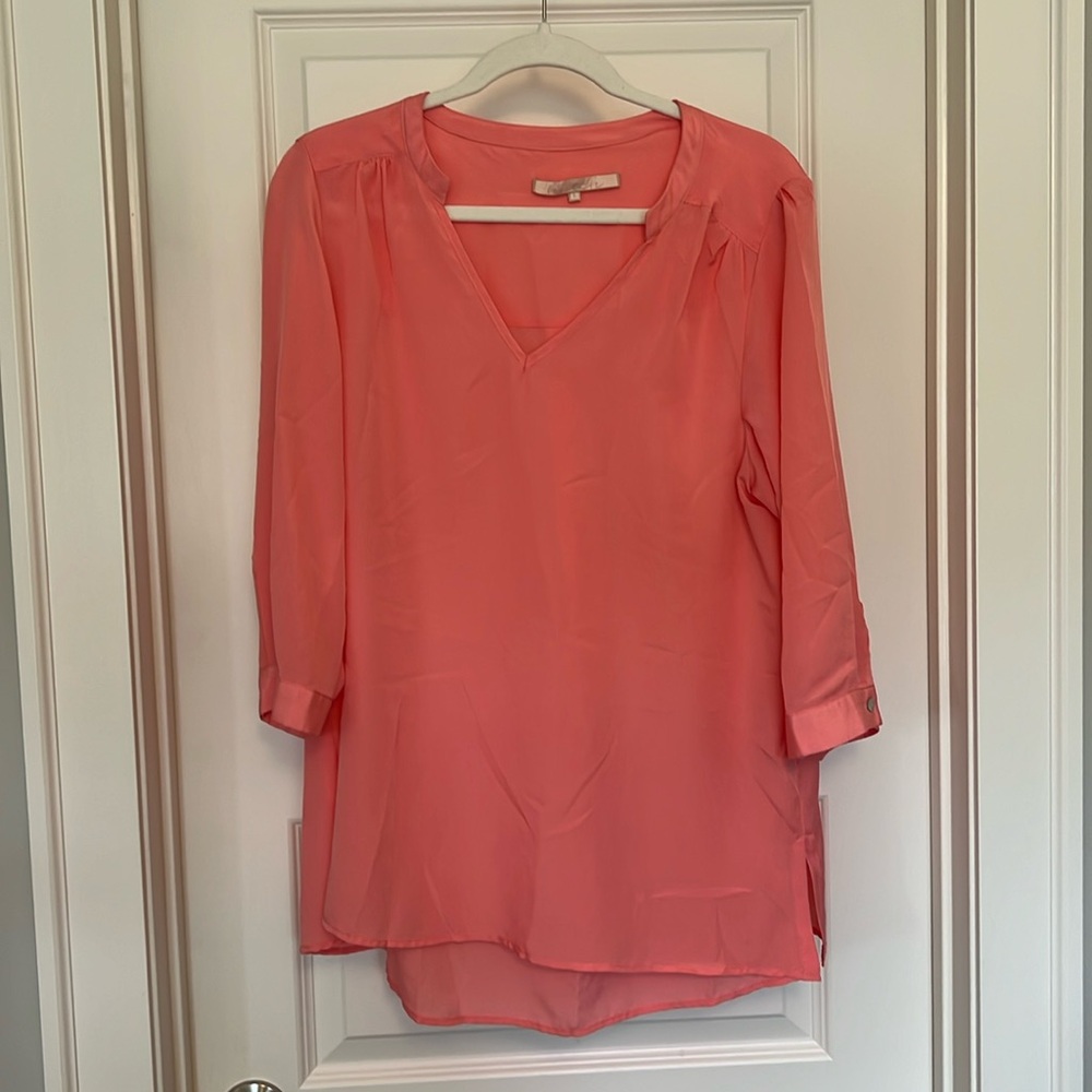 Hutch Coral Long Sleeve Blouse Size L